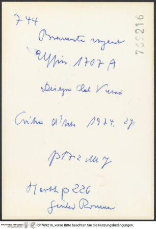 Rückseite von bh769216_recto