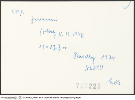 Rückseite von bh769223_recto