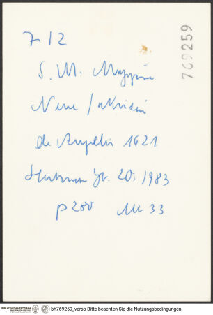 Rückseite von bh769259_recto