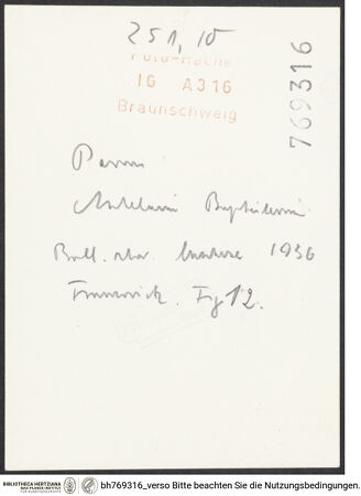 Rückseite von bh769316_recto