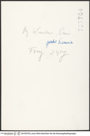 Rückseite von bh769704_recto