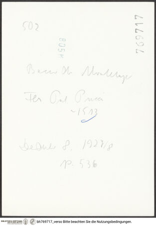 Rückseite von bh769717_recto