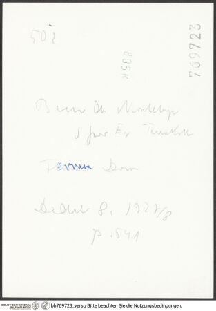 Rückseite von bh769723_recto