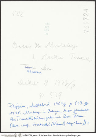 Rückseite von bh769724_recto