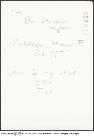 Rückseite von bh770309_recto