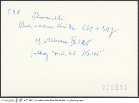 Rückseite von bh770313_recto