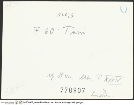 Rückseite von bh770907_recto