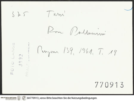 Rückseite von bh770913_recto