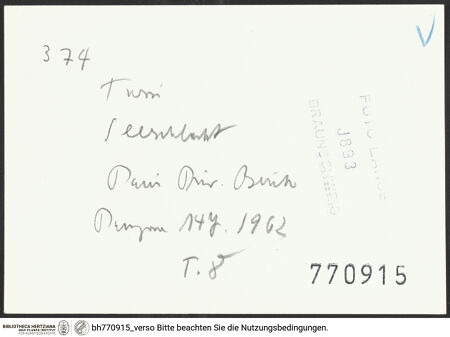 Rückseite von bh770915_recto