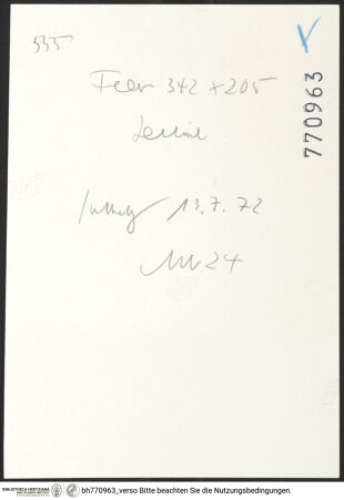 Rückseite von bh770963_recto