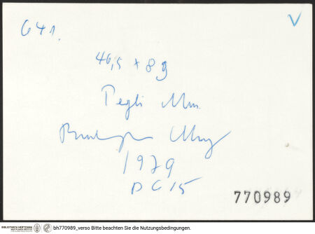 Rückseite von bh770989_recto
