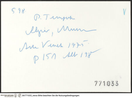 Rückseite von bh771033_recto