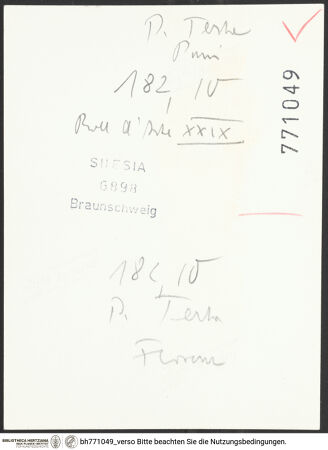 Rückseite von bh771049_recto