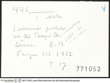 Rückseite von bh771052_recto