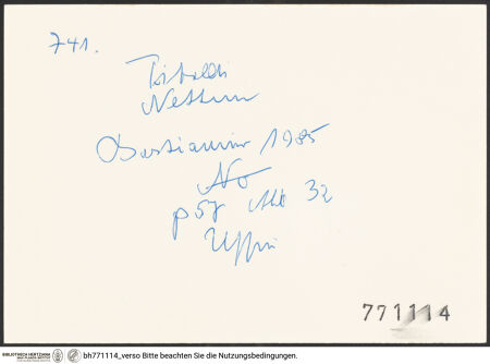 Rückseite von bh771114_recto