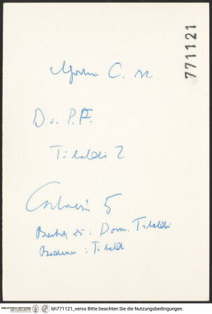 Rückseite von bh771121_recto