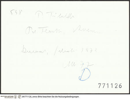 Rückseite von bh771126_recto