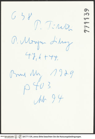 Rückseite von bh771139_recto