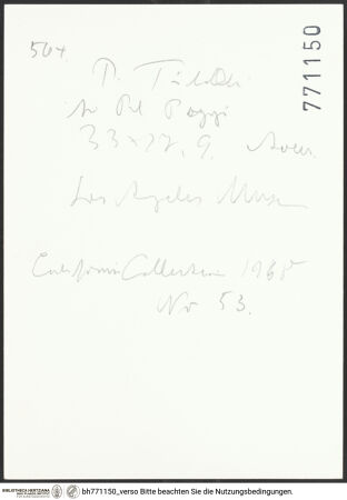 Rückseite von bh771150_recto