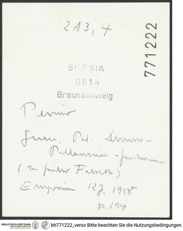 Rückseite von bh771222_recto