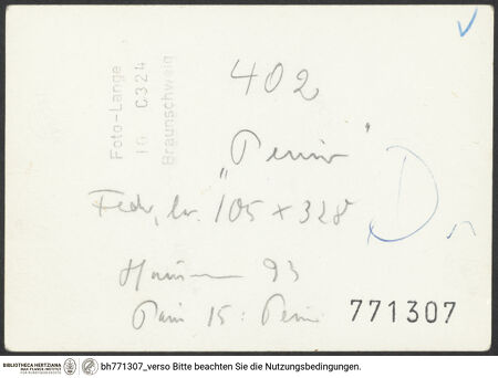 Rückseite von bh771307_recto