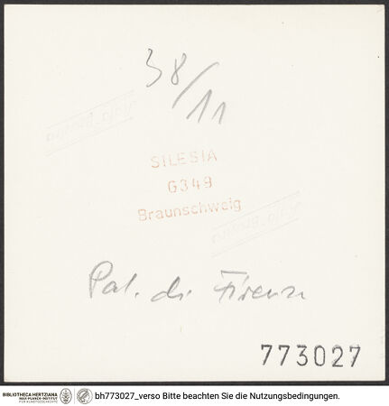 Rückseite von bh773027_recto