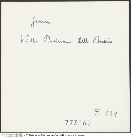 Rückseite von bh773160_recto