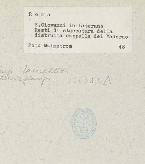 Rückseite von unbekannt [http://creativecommons.org/publicdomain/mark/1.0/] Praecipua aliquot Romanae antiquitatis ruinarum monumenta ...Palatin mit den Ruinen des Septizoniums - , bh000080_recto. Foto.