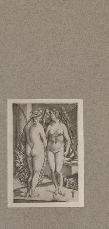 Rückseite von  [http://creativecommons.org/publicdomain/mark/1.0/] Allegorie (Der Sieg und der gute Ruf? Der Krieg und der Frieden?) - , bh001006. Foto.