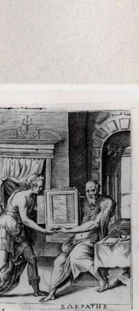 Rückseite von  [http://creativecommons.org/publicdomain/mark/1.0/] Sokrates - , bh001244. Foto.