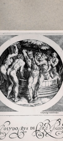 Rückseite von  [http://creativecommons.org/publicdomain/mark/1.0/] das Bacchanal - , bh001502. Foto.