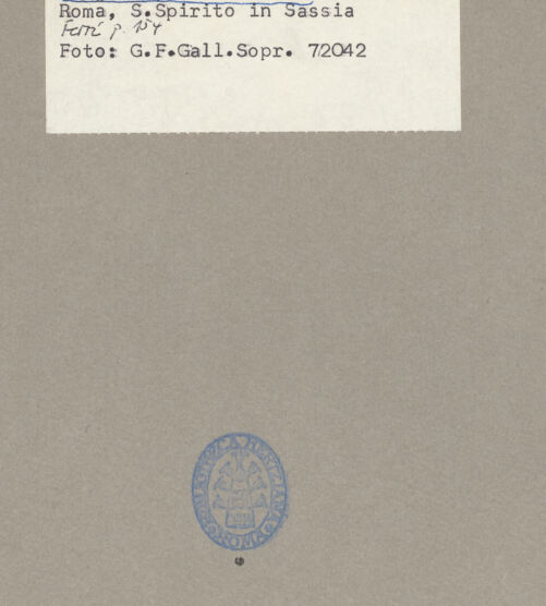 Rückseite von Sopr BAS Fi [https://www.deutsche-digitale-bibliothek.de/content/lizenzen/rv-ez/] Rom, Santo Spirito in Sassia, Skizzen von Fassade, Innenraum und Grundriss - , bh004901_recto. Foto.