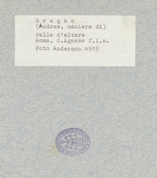 Rückseite von Alinari [https://www.deutsche-digitale-bibliothek.de/content/lizenzen/rv-ez/] Altarrelief mit den heiligen Stefan und Laurentius und Christusbüste - , bh005904_recto. Foto.