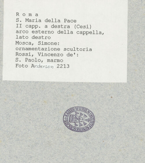 Rückseite von Anderson [https://www.deutsche-digitale-bibliothek.de/content/lizenzen/rv-ez/] Figürliche DekorationApostel Paulus - Frontal, bh007519_recto. Foto.