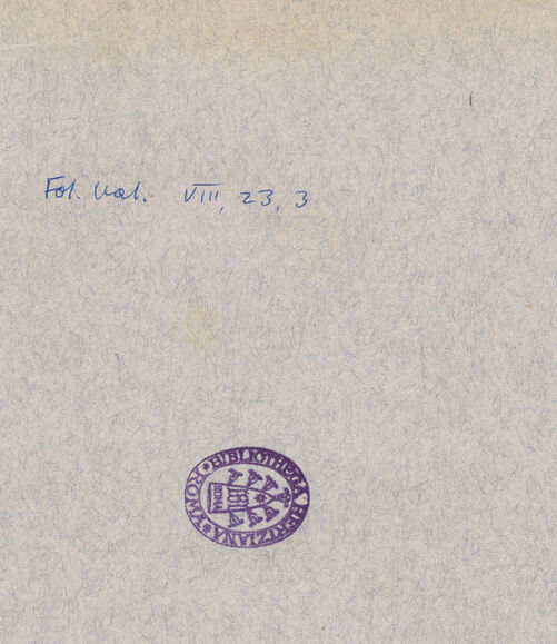 Rückseite von Biblioteca Apostolica Vaticana [https://www.deutsche-digitale-bibliothek.de/content/lizenzen/rv-ez/] Gewölbedekoration all'anticaBrunnen flankiert von Personifikationen des Nil, Tropaion und Pfaun - Gesamtansicht der Stichkappe, bh022053_recto. Foto: Moscioni, Romualdo.