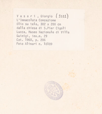 Rückseite von Alinari [http://creativecommons.org/publicdomain/mark/1.0/] Die Kreuzlegende, Propheten und HeiligenRechte WandDer Sieg Konstantins über Maxentius - Gesamtansicht, bh028950_recto. Foto.