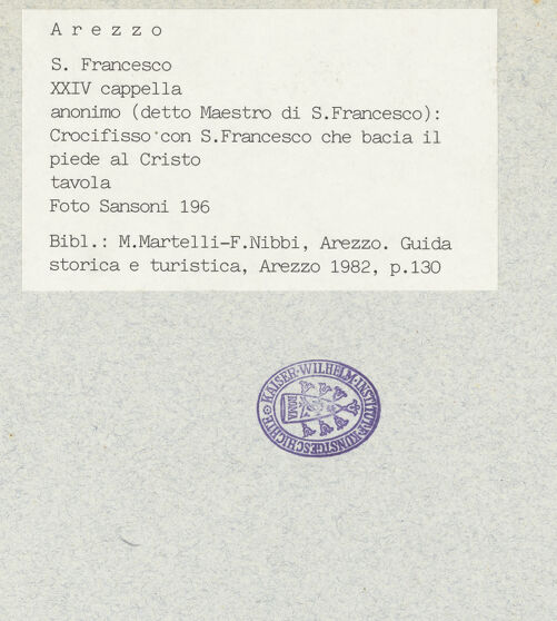 Rückseite von Sansoni [https://www.deutsche-digitale-bibliothek.de/content/lizenzen/rv-ez/] Altarkreuz - Gesamtansicht (vor der Restaurierung), bh028984_recto. Foto.