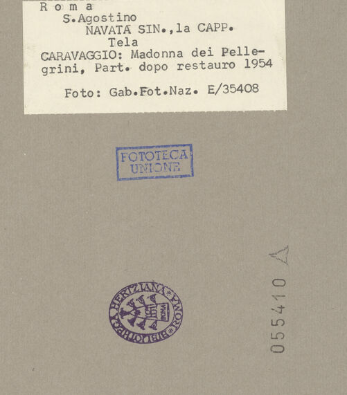 Rückseite von ICCD [https://www.deutsche-digitale-bibliothek.de/content/lizenzen/rv-ez/] Madonna dei Pellegrini, detta 'Madonna di Loreto' - Detail: Madonna mit Kind (nach der Restaurierung), bh055410_recto. Foto.