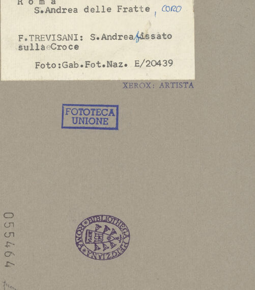 Rückseite von ICCD [https://www.deutsche-digitale-bibliothek.de/content/lizenzen/rv-ez/] Der heilige Andreas wird auf das Kreuz aufgezogen - Gesamtansicht, bh055464_recto. Foto.