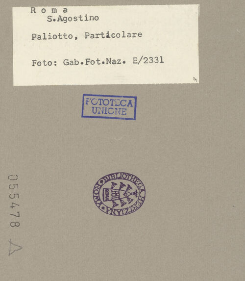 Rückseite von ICCD [https://www.deutsche-digitale-bibliothek.de/content/lizenzen/rv-ez/] Paliotto - Detail: mittlere Kartusche und Inschrift, bh055478_recto. Foto.