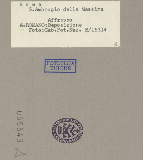 Rückseite von ICCD [https://www.deutsche-digitale-bibliothek.de/content/lizenzen/rv-ez/] Kreuzabnahme - Gesamtansicht, bh055543_recto. Foto.