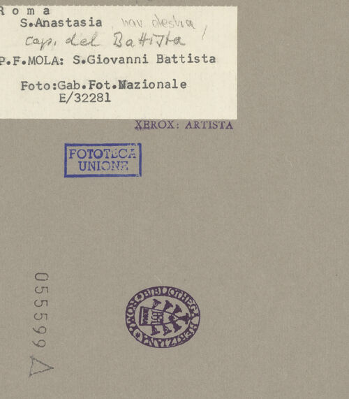 Rückseite von ICCD [https://www.deutsche-digitale-bibliothek.de/content/lizenzen/rv-ez/] Der Johannesknabe mit dem Lamm - Gesamtansicht, bh055599_recto. Foto.