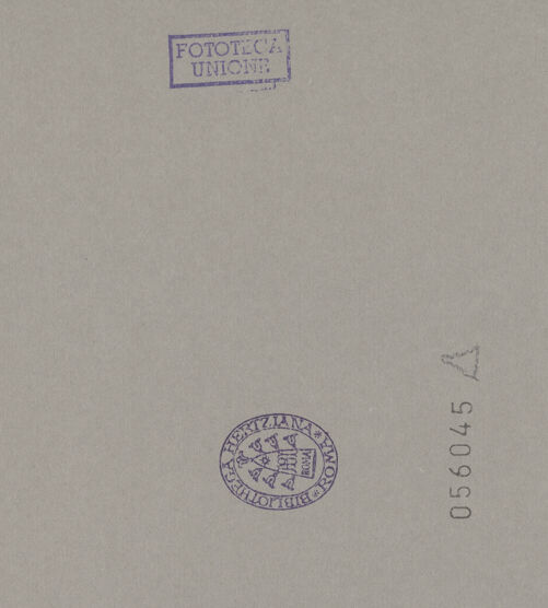 Rückseite von Alinari [https://www.deutsche-digitale-bibliothek.de/content/lizenzen/rv-ez/] Sant'Agnese fuori le Mura - Blick auf Apsis und Campanile, bh056045_recto. Foto.