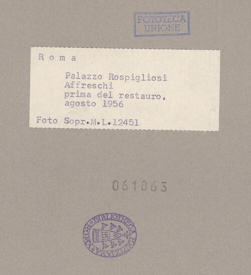 Rückseite von ICCD [https://www.deutsche-digitale-bibliothek.de/content/lizenzen/rv-ez/] Szenen aus dem Marienleben und ProphetenHimmelfahrt Mariens - Detail: Maria und Heilige (während der Restaurierung), bh061063_recto. Foto.