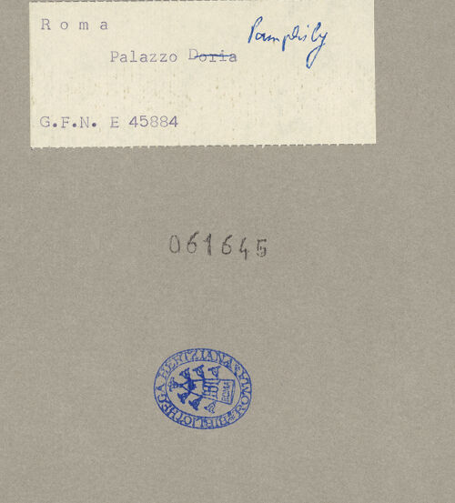 Rückseite von GFN [https://www.deutsche-digitale-bibliothek.de/content/lizenzen/rv-ez/] Fries mit mythologischen Szenen aus den Metamorphosen des OvidJuno, Jupiter und Io - Ostwand, bh061645_recto. Foto.