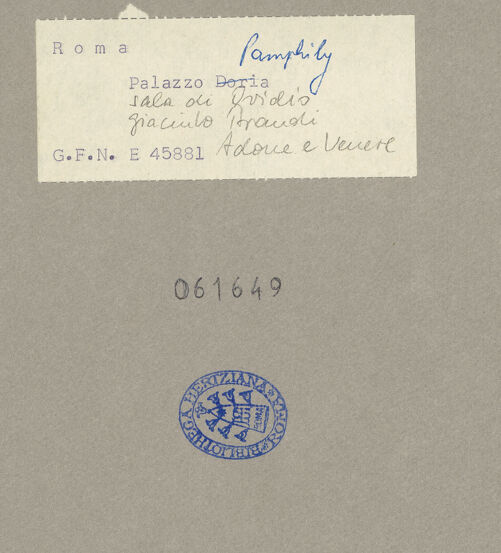 Rückseite von GFN [https://www.deutsche-digitale-bibliothek.de/content/lizenzen/rv-ez/] Fries mit mythologischen Szenen aus den Metamorphosen des OvidVenus und Adonis - Südwand, bh061649_recto. Foto.