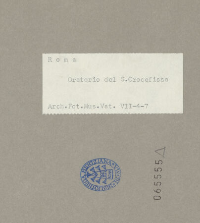 Rückseite von unbekannt [https://www.deutsche-digitale-bibliothek.de/content/lizenzen/rv-fz/] Oratorio del Crocifisso - Fassade, bh065555_recto. Foto: Moscioni, Romualdo.