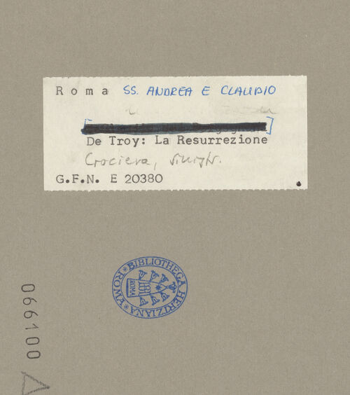 Rückseite von ICCD [https://www.deutsche-digitale-bibliothek.de/content/lizenzen/rv-ez/] Auferstehung Christi - , bh066100_recto. Foto.