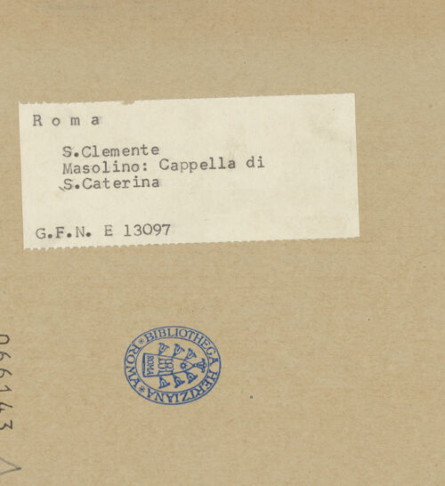 Rückseite von ICCD [https://www.deutsche-digitale-bibliothek.de/content/lizenzen/rv-ez/] Szenen aus dem Leben der heiligen Katharina von AlexandrienEnthauptung der heiligen Katharina und Übertragung ihres Leichnams auf den Berg Sinai durch Engel - Detail: Soldaten, bh066143_recto. Foto.