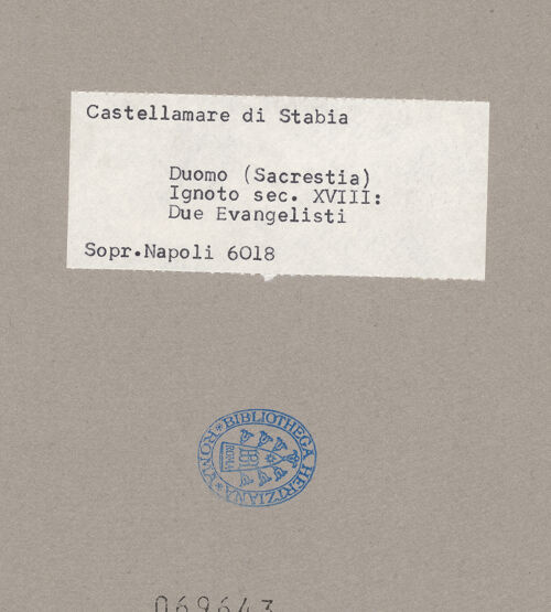 Rückseite von Sopr. BAS NA [https://www.deutsche-digitale-bibliothek.de/content/lizenzen/rv-ez/] Zwei Evangelisten (Hl. Matthäus) - Gesamtansicht, bh069643_recto. Foto.